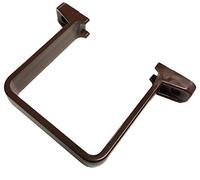 FLOPLAST 65mm Square Flush Down Pipe Clip - Brown - Bag of 2