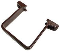 FLOPLAST 65mm Square Flush Down Pipe Clip - Brown - Bag of 5