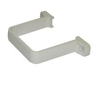 FLOPLAST 65mm Square Flush Down Pipe Clip - White - Bag of 2