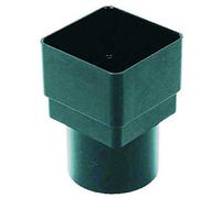 FLOPLAST 65mm Square to 68mm Round Gutter Pipe Adapter - Black - Pack of 2