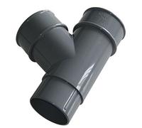 FLOPLAST 68mm Round 67 Degree Downpipe Branch - Grey