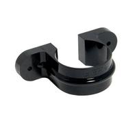 Floplast 68mm Round Downpipe Clip With Fixing Lugs - Black, Upvc, 86mm Length