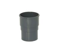Floplast 68mm Round Downpipe Socket Anthracite Grey - Push-Fit Upvc