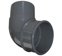 FLOPLAST 68mm Round Gutter Pipe 112 Degree Offset Bend - Grey