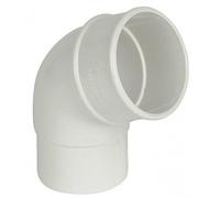 FLOPLAST 68mm Round Gutter Pipe 112 Degree Offset Bend - White - Pack of 2