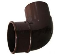 FLOPLAST 68mm Round Gutter Pipe 92.5 Degree Offset Bend - Brown
