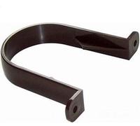 FLOPLAST 68mm Round Gutter Pipe Clip - Brown - Bag of 10