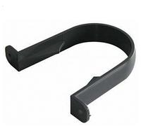 FLOPLAST 68mm Round Gutter Pipe Clip - Grey - Bag of 2