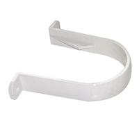 FLOPLAST 68mm Round Gutter Pipe Clip - White - Bag of 10