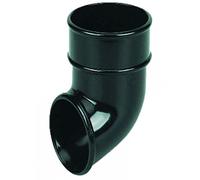 FLOPLAST 68mm Round Gutter Pipe Shoe - Black by FloPlast