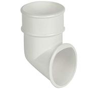 FLOPLAST 68mm Round Gutter Pipe Shoe - White - Pack of 2