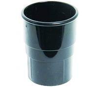 FLOPLAST 68mm Round Gutter Pipe Socket - Black