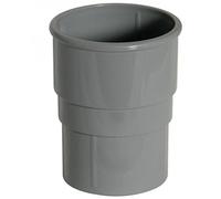 FLOPLAST 68mm Round Gutter Pipe Socket - Grey