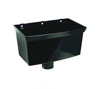 FLOPLAST 68mm Round Universal Gutter Hopper- Black