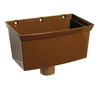 FLOPLAST 68mm Round Universal Gutter Hopper- Brown