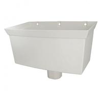 FLOPLAST 68mm Round Universal Gutter Hopper- White