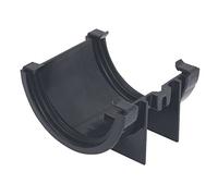 Floplast 76mm Black (Fascia Bracket) Miniflo Guttering for shed, Porch, Conservatory, Out Building, etc Full Range NOT for Standard House guttering