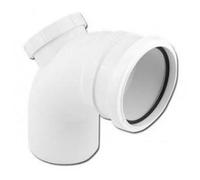 FloPlast 92.5 Degree Access Bend White Soil