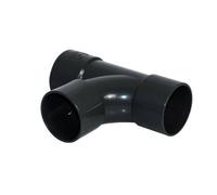 Floplast Abs Solvent Weld Swept Tee 50mm Black Ws24B