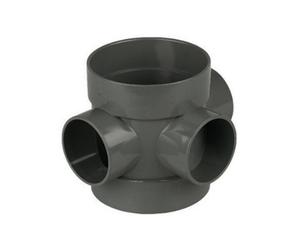 Floplast Anthracite 110mm Soil Short Boss Pipe
