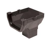 Floplast Anthracite Grey Square Gutter Length (L)0.14M