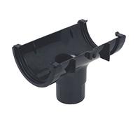 Floplast 76mm Black (Fascia Bracket) Miniflo Guttering for shed, Porch, Conservatory, Out Building, etc Full Range NOT for Standard House guttering