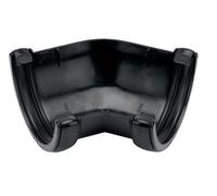 FLOPLAST 112mm Round Gutter Pipe 135 Degree Angle - Black