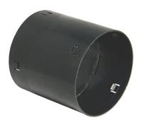 Floplast Black Land Drainage Waste Pipe Coupler, (Dia)100mm