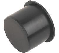 Floplast Black Push-Fit Waste Pipe Access Plug, (Dia)40mm