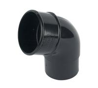 Floplast Black Round 112.5° Offset Downpipe Bend, (Dia)68mm