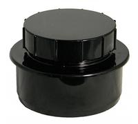 FloPlast Black Screwed Access Cap 110mm