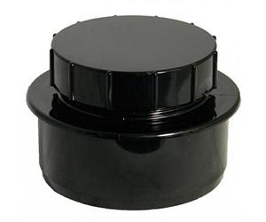 FloPlast Black Screwed Access Cap 110mm