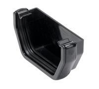 Floplast Black Square Gutter Stop End, (L)41mm (W)114mm
