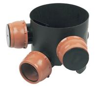Floplast Black Underground Drainage Mini Inspection Chamber, (Dia)300mm