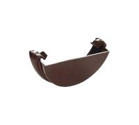FloPlast Gutter External Stop End 112mm Half Round Brown