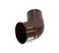 Floplast Brown Round 112.5° Offset Downpipe Bend, (Dia)68mm