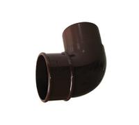 Floplast Brown Round 92.5° Offset Downpipe Bend, (Dia)68mm