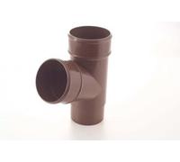 FloPlast Brown Round Downpipe Branch 68mm x 112.5°