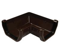 FLOPLAST 114mm Square Gutter 90 Degree Angle - Brown