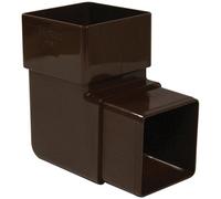 Floplast Brown Square 92.5° Offset Downpipe Bend, (Dia)65mm