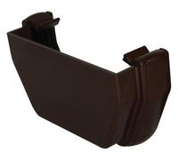 FLOPLAST 114mm Square Gutter External Stop End - Brown