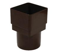 Floplast Brown Square To Round Gutter Adaptor, (L)65mm