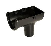 FloPlast Cast Iron Effect Deepflow/Hi-Cap Gutter Stopend Outlet - 115mm x 75mm