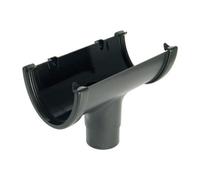 Floplast Cast Iron Effect Deepflow Hi-Cap Running Outlet 115mm X 75mm - Pack Of 2