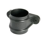Floplast Cast Iron Effect Round 68mm Downpipe Socket With Fixing Lugs - Pack Of 2