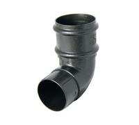 Floplast Cast Iron Effect Round Downpipe Bend 92.5 Degree 68mm - Pack Of 2