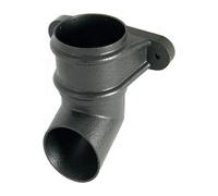 Floplast Cast Iron Effect Round Downpipe Shoe With Fixing Lugs - 68mm - Pack Of 2