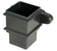 Floplast Cast Iron Effect Square 65mm Downpipe Socket With Fixing Lugs - Pack Of 2