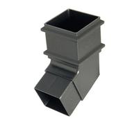 Floplast Cast Iron Effect Square Downpipe Offset Bend 112.5 Degree 65mm - Pack Of 2