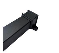 Floplast Cast Iron Effect Square Downpipe With Socketed Ears, 65mm X 2.5M